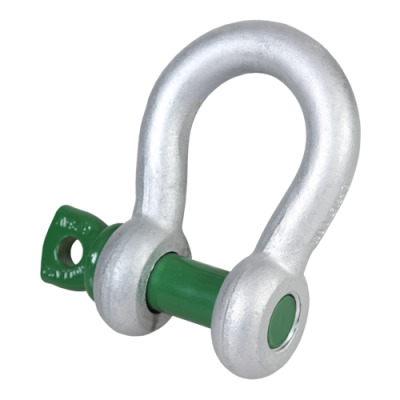 G-4161 - Green Pin Bow Shackle SC, Standard Bow Shackle With Screw Collar Pin