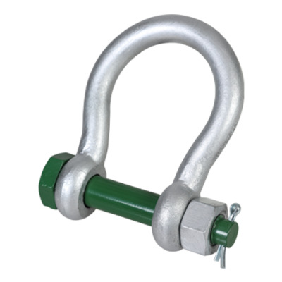 G-4263 - Green Pin BigMouth Shackle BN, grade 8 Bow Shackle With Safety Bolt And Wider Shackle Mouth