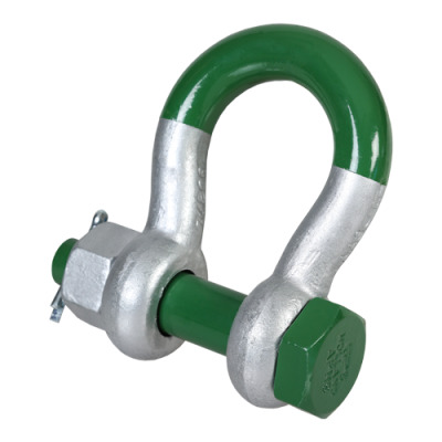 G-5263 - Green Pin Super Bow Shackle BN, grade 8 With Safety Bolt