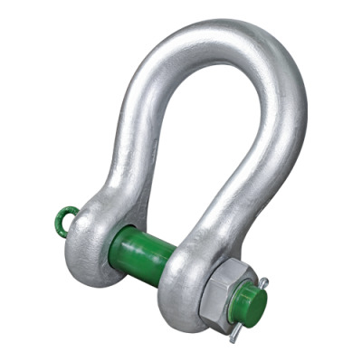 P-6036 - Green Pin Shackle BN, High Load Capacity Bow Shackle With Safety Bolt