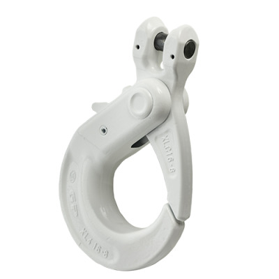 XLC - Green Pin Clevis Self Locking Hook EN1677-3 CL GR8, Grade 8