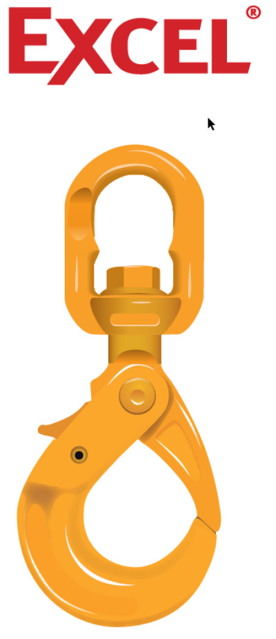 GKE - EXCEL Swivel Self Locking Hook, Grade 8