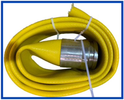 YPUC/OPUC 4" or 5" CONCRETE HOSE Assembly Layflat TPU Concrete & Mortar by Paragon