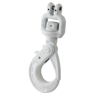 XLBA - Green Pin Swivel Self Locking Hook with Clevis SCL EN1677-3 GR8, Grade 8