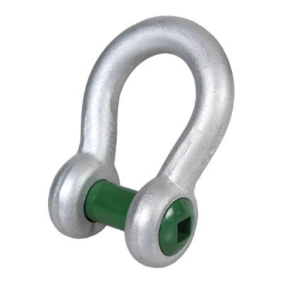 G-4169 - Green Pin Shackle FP, Bow Shackle With Square Sunken Hole Screw Pin (Flush Pin)