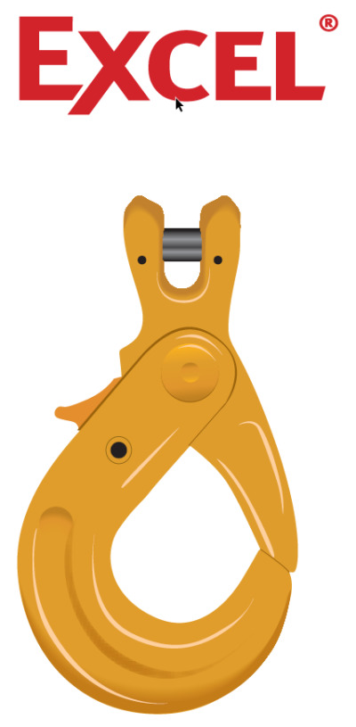 GKC - Green Pin Clevis Self Locking Hook CL, Grade 8