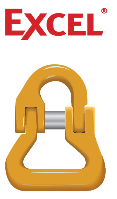 MJS - Green Pin Round Web Sling Connecting Link, Grade 8