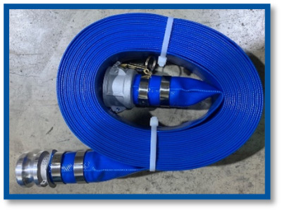 BLFW WATER HOSES Blue Layflat Water Hose Crimped C&E by Paragon